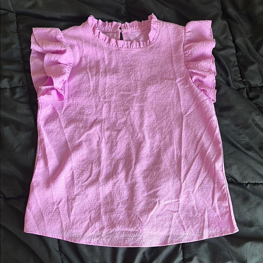 Purple Ruffled Top